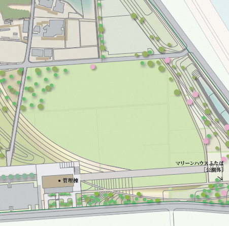 多目的広場周辺の地図
