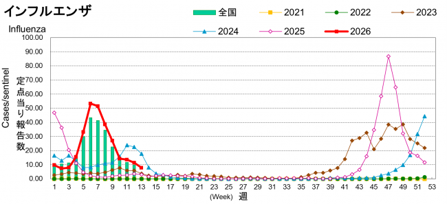 インフルエンザ13週
